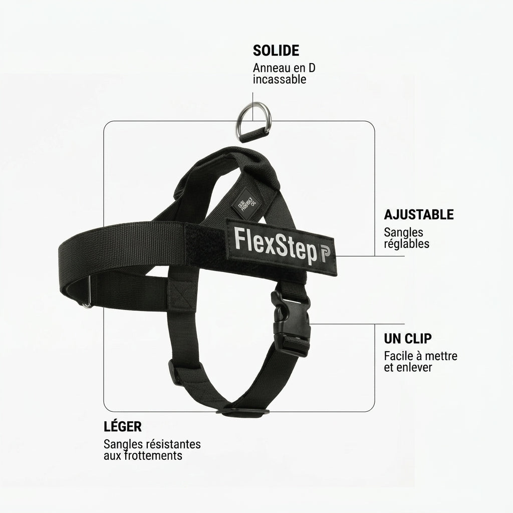 FlexStep – Harnais ajustable anti-traction