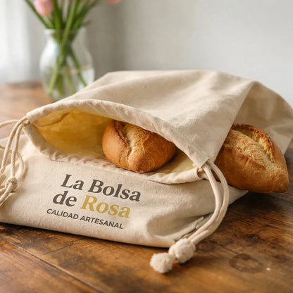 La Bolsa de Rosa (30 x 40 cm) — Tu pan fresco después de 5 días